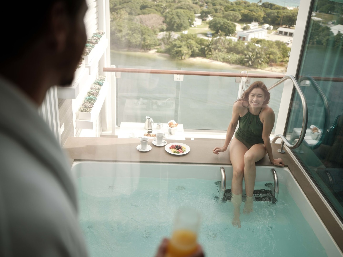 Discover true elegance in the Edge Villa, where panoramic water views and elevated amenities elevate your onboard experience. 🌊✨ Relax in the Jacuzzi and indulge in a sanctuary of sophistication and comfort—redefining what it means to unwind in style at sea. #EdgeVilla #RefinedLiving #SeasideElegance
(800) 526-1412