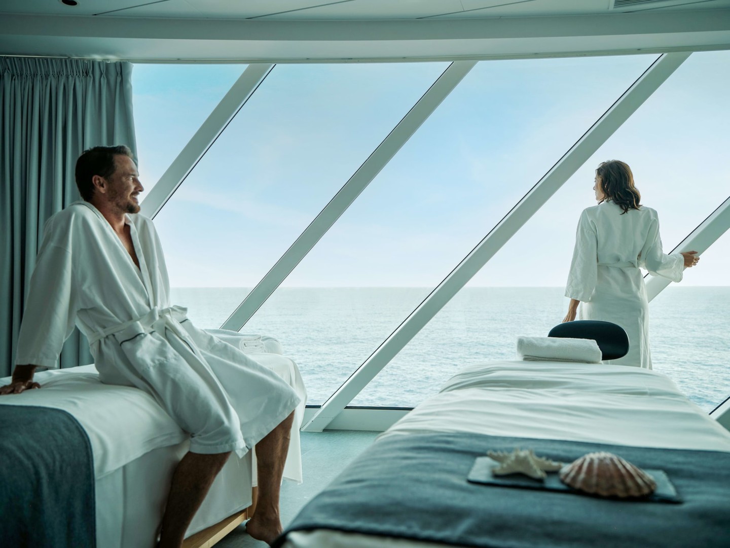 Escape to serenity at the Spa on Celebrity Cruises. 🌊✨ With ocean views, plush robes, and personalized treatments like couples massages, it's your perfect sanctuary for relaxation and rejuvenation. Whether indoors enjoying the luxurious amenities or soaking in the sea breeze, every moment is crafted for your wellness and leisure. Experience true tranquility at sea. 💆♀️💙 #SpaOnCelebrity #WellnessAtSea #RelaxAndUnwind
(800) 526-1412