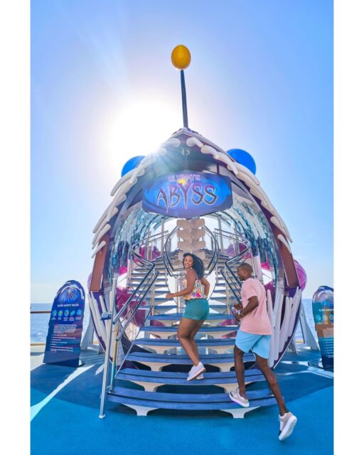 Ready to take the plunge into adventure? Experience the thrill of sailing down the Ultimate Abyss, the tallest slide at sea! Slide into excitement and make unforgettable memories onboard Royal Caribbean! #RoyalCaribbean #ThrillSeekers