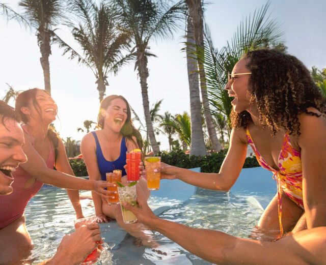 Adults, it's time to unwind! Discover the ultimate relaxation at Perfect Day at CocoCay. Lounge on pristine beaches, sip refreshing cocktails, and enjoy delicious eats at Hideaway Beach. Treat yourself to the blissful break you deserve. Book your escape today! #RoyalCaribbean #PerfectDayAtCocoCay