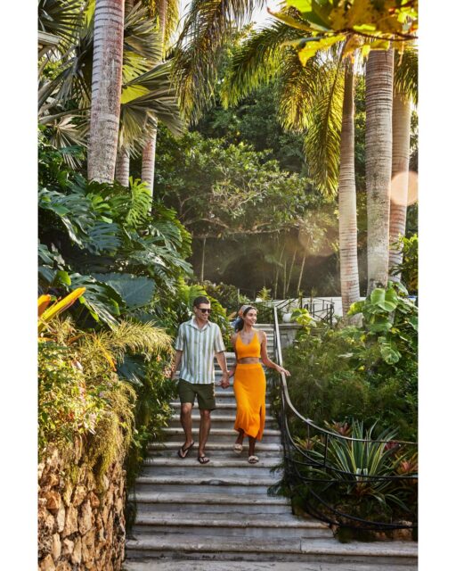 Lost in the lush landscapes of Round Hill. There is a specific kind of magic found wandering through our tropical gardens (where every path leads to a new discovery).