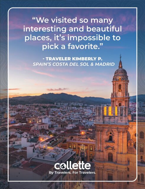 Travelers love experiencing Spain's Costa del Sol and Madrid with Collette. This traveler also shared that she loved the city walking tours and learning from local guides, too.
On a Collette tour, every day is new and different. Let's unpack the possibilities — there are more than 170 tours to choose from!