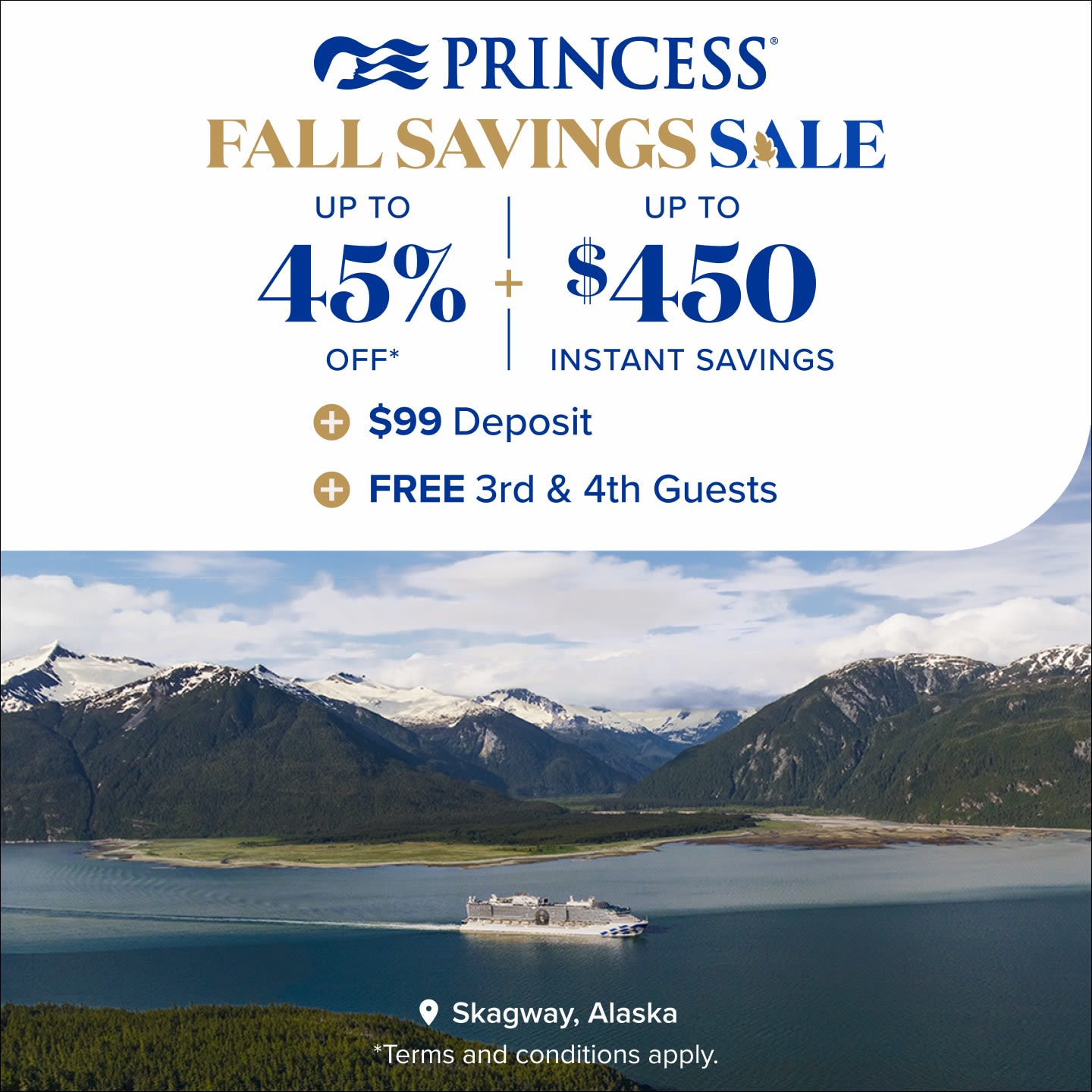 Fall is in the air, and with it comes a bounty of new opportunities, fresh perspectives and incredible savings — making it the perfect time to start mapping out your next grand adventure. For a limited time enjoy up to 45% off fares, up to $450 instant savings, $99 deposits and FREE 3rd and 4th guests on select voyages (taxes & fees apply). Reserve your escape today and embrace the excitement of what’s ahead.
#princesscruises #travel #travelagency #vacation #worldtravelservice